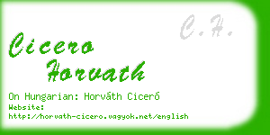 cicero horvath business card